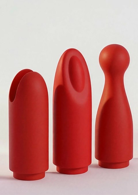 Xocoon Sealed With A Kiss Lipstick Vibe - kompaktowy stymulator z 3 końcowkami