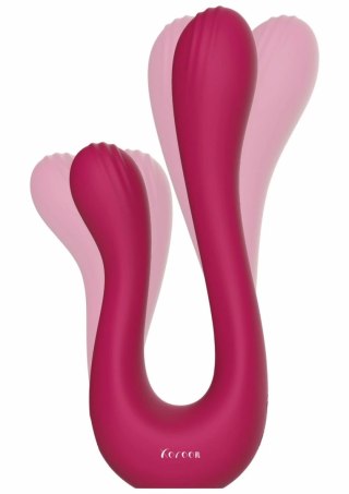 Xocoon Sync Sensation Vibrator podwojny, silikonowy, 10 trybow, fioletowy