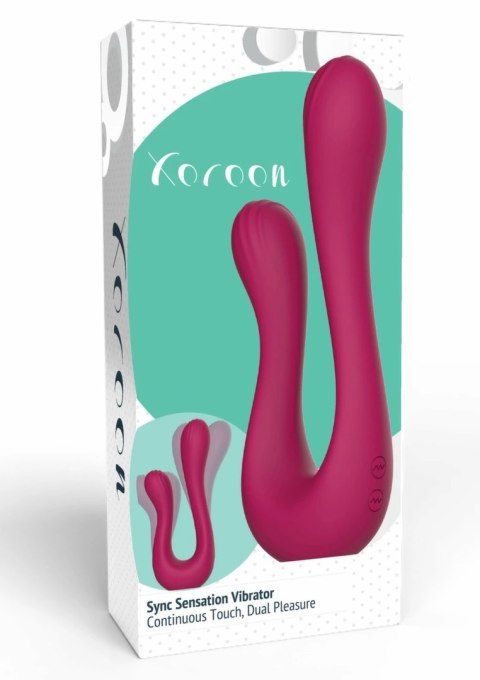 Xocoon Sync Sensation Vibrator podwojny, silikonowy, 10 trybow, fioletowy
