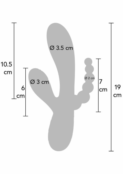 Xocoon Triple Love Vibrator silikonowy, potrojna stymulacja, czarny