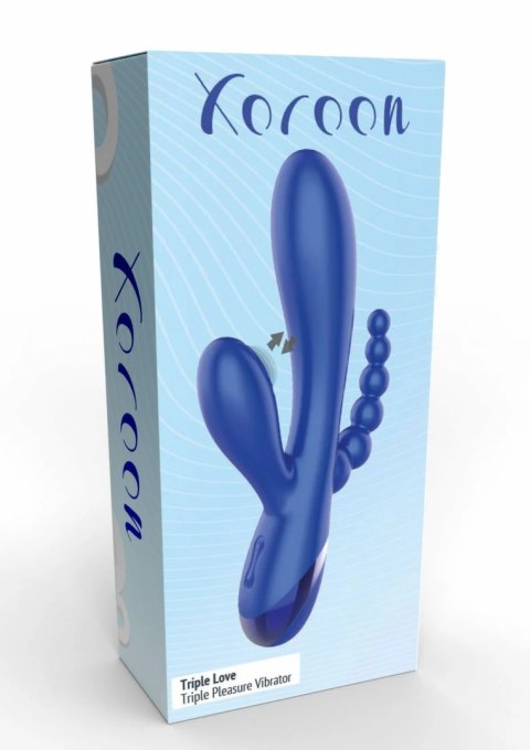 Xocoon Triple Love Vibrator silikonowy, potrojna stymulacja, czarny