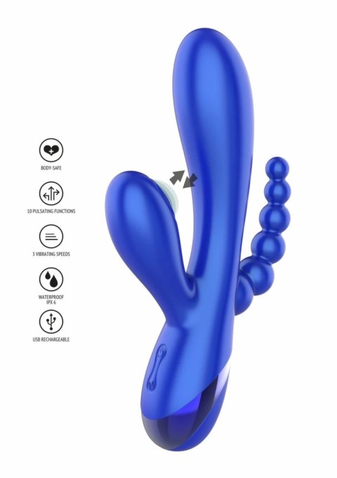 Xocoon Triple Love Vibrator silikonowy, potrojna stymulacja, czarny