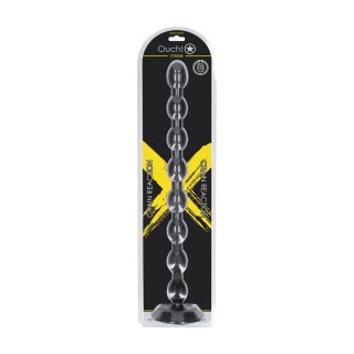 Chain Reaction Anal Plug 49 cm Black - elastyczny model z przyssawką