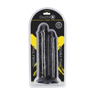 Double Titan model Double Dildo 24,5 cm czarny z przyssawką