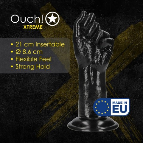 Fist of Pleasure model Fist Dildo 21 cm czarny z przyssawką