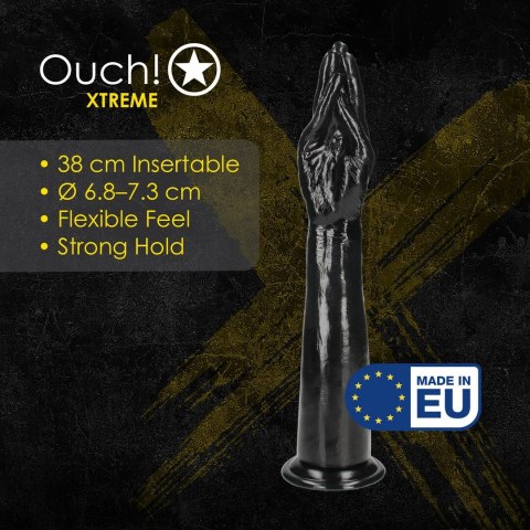 Helping Hand Hand with Forearm Black 38 cm - model z przyssawką
