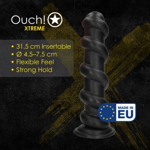 Hole Driller Plug analny 31,5 cm czarny z przyssawką