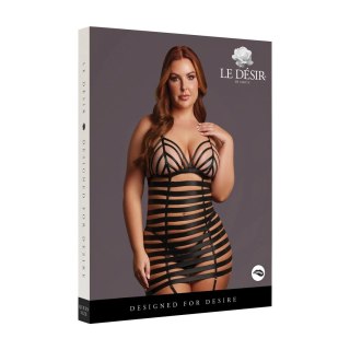 Le Desir Lola Strappy Set Dress Queen Size czarna sukienka XXL-5XL