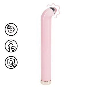 Loveline Glass G-Spot Vibe Pink - szklany model z zakrzywioną końcowką