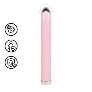 Loveline Glass Vibe Pink - szklany model prosty, gładka powierzchnia, 18 cm