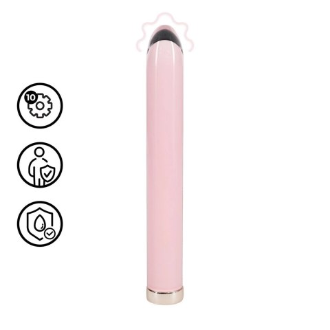 Loveline Glass Vibe Pink - szklany model prosty, gładka powierzchnia, 18 cm