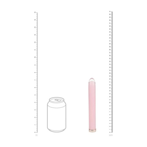 Loveline Glass Vibe Pink - szklany model prosty, gładka powierzchnia, 18 cm