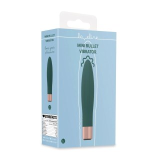 Mini Bullet Vibrator Forest Green - kompaktowy masażer silikonowy USB