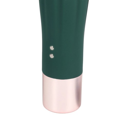 Mini Bullet Vibrator Forest Green - kompaktowy masażer silikonowy USB