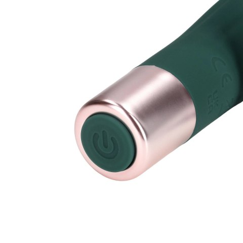 Mini Bullet Vibrator Forest Green - kompaktowy masażer silikonowy USB