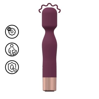 Mini Classic Wand Vibrator Burgundy - kompaktowy masażer silikonowy