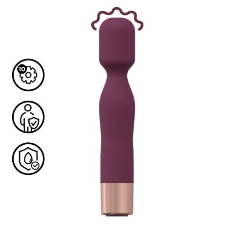 Mini Classic Wand Vibrator Burgundy - kompaktowy masażer silikonowy