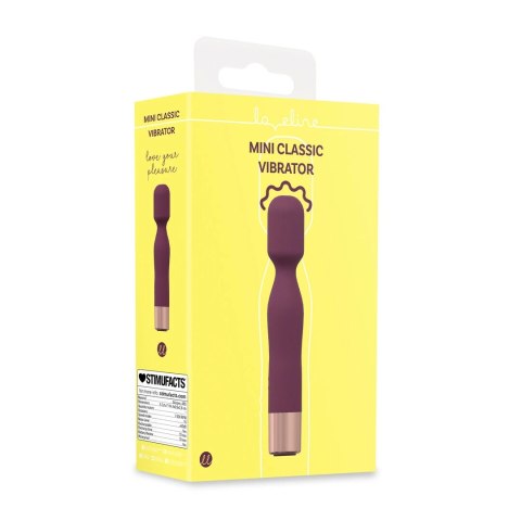 Mini Classic Wand Vibrator Burgundy - kompaktowy masażer silikonowy