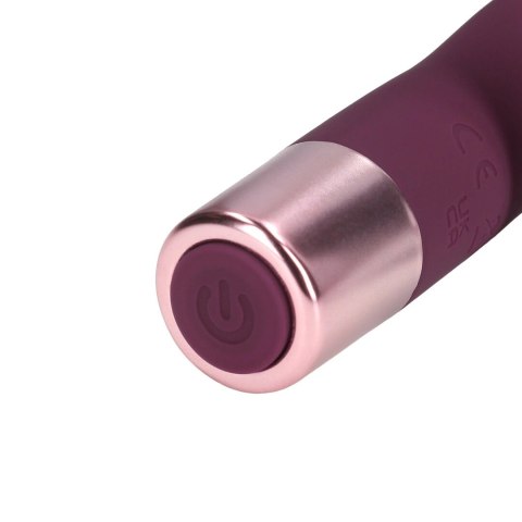 Mini Classic Wand Vibrator Burgundy - kompaktowy masażer silikonowy