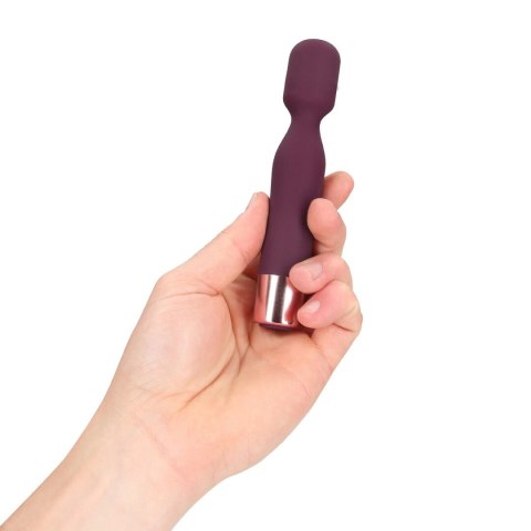 Mini Classic Wand Vibrator Burgundy - kompaktowy masażer silikonowy