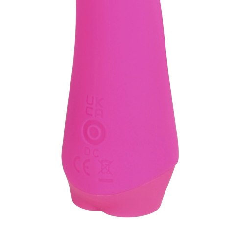 Mini Curved Rabbit Vibrator Pink - masażer dwusilnikowy silikonowy