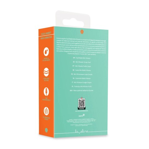 Mini Dual Rabbit Vibrator Green - kompaktowy masażer dwusilnikowy