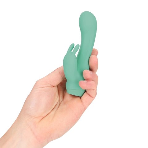 Mini Dual Rabbit Vibrator Green - kompaktowy masażer dwusilnikowy