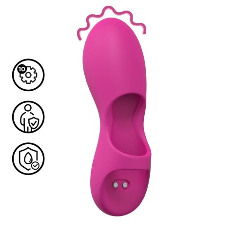 Mini Finger Vibrator Pink - kompaktowy masażer silikonowy 10 trybow