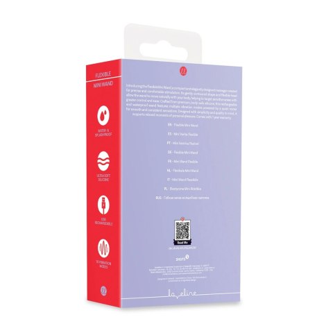 Mini Flexible Wand Vibrator Lavender - kompaktowy masażer silikonowy