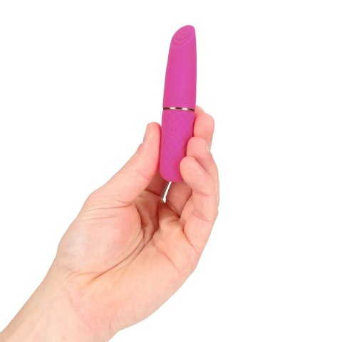 Mini Lipstick Vibrator Pink - kompaktowy masażer silikonowy 10 trybow