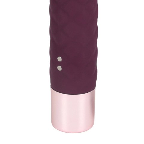 Mini Rabbit Vibrator Burgundy - kompaktowy masażer silikonowy, wodoodporny