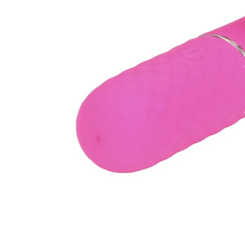 Mini Rabbit Vibrator Pink - kompaktowy masażer dwustrefowy, silikonowy