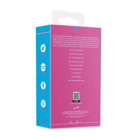 Mini Wand Vibrator Pink - kompaktowy masażer silikonowy 10 trybow