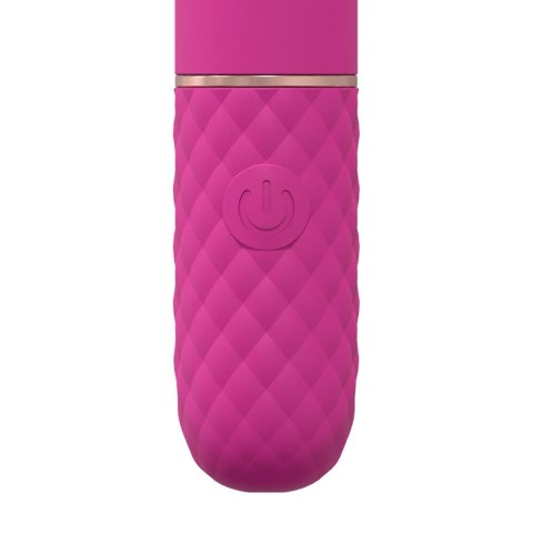 Mini Wand Vibrator Pink - kompaktowy masażer silikonowy 10 trybow
