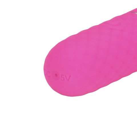 Mini Wand Vibrator Pink - kompaktowy masażer silikonowy 10 trybow