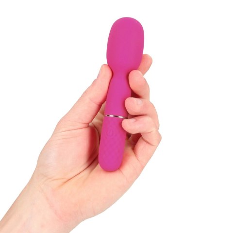 Mini Wand Vibrator Pink - kompaktowy masażer silikonowy 10 trybow