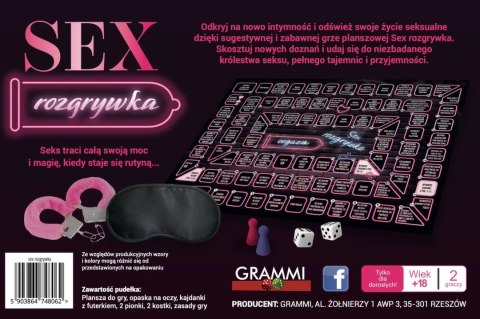 SEX Rozgrywka Gra Planszowa Dla Par Neonowa Edycja Z Akcesoriami