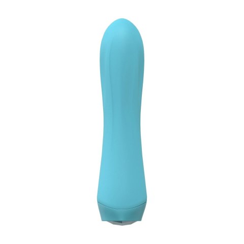 Shots Mini Vibrator Blue - kompaktowy masażer silikonowy, wodoodporny