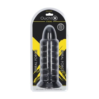 Spiral Force Anal Plug 23,5 cm Black - anatomiczny model z przyssawką