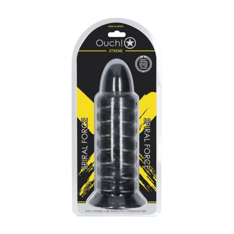 Spiral Force Anal Plug 23,5 cm Black - anatomiczny model z przyssawką