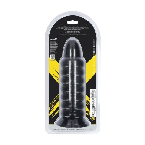 Spiral Force Anal Plug 23,5 cm Black - anatomiczny model z przyssawką