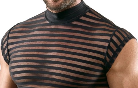 Svenjoyment Men's Shirt M czarna koszula z paskami, transparentna