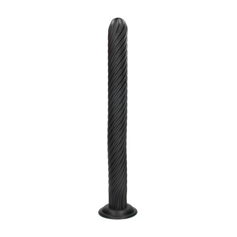 Titan Twist Anal Plug 48 cm Czarny - Spiralny Model z Przyssawką