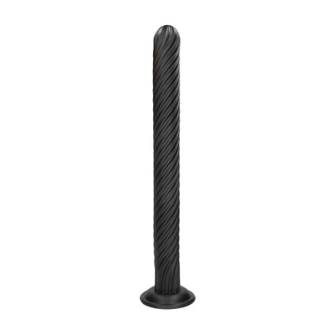 Titan Twist Anal Plug 48 cm Czarny - Spiralny Model z Przyssawką