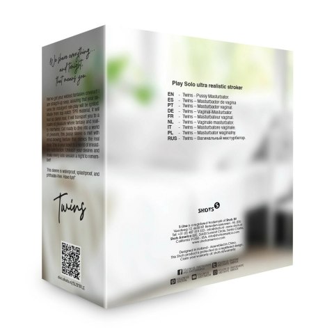 Twins - Zestaw 2 anatomicznych tulei intymnych Flesh TPR