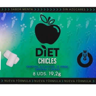 WUG DIET SLIM GUM Miętowe bezcukrowe gumy funkcjonalne 8 szt.