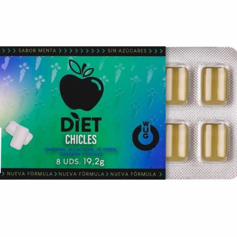 WUG DIET SLIM GUM Miętowe bezcukrowe gumy funkcjonalne 8 szt.
