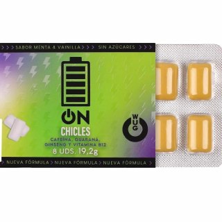 WUG ON Energy Gum Mięta-Wanilia 8 szt. - Guma z kofeiną i guaraną