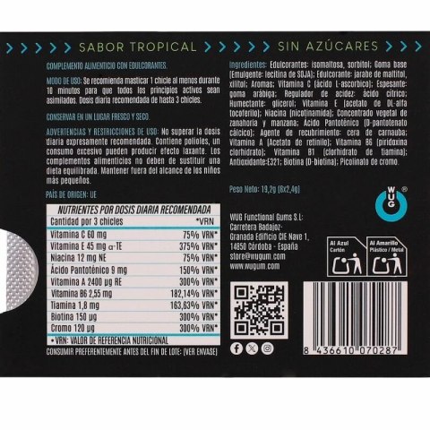 WUG SLEEP GUM - funkcjonalne gumy do żucia z melatoniną, 8 sztuk, blister