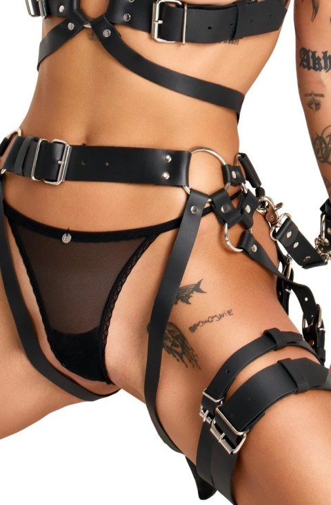 ZADO Leather Harness Set S/M - Skorzany zestaw uprzęży z regulacją